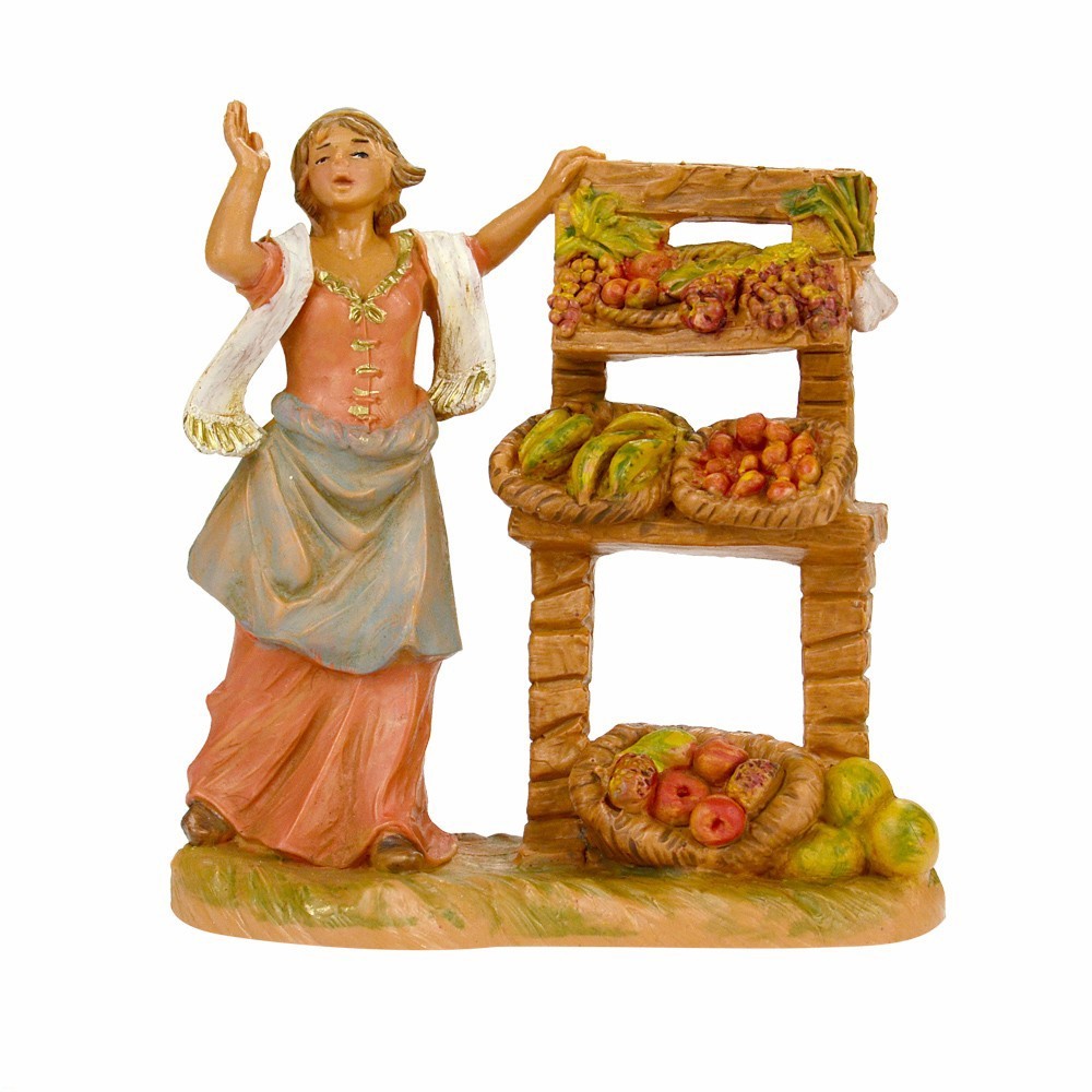 Fruttivendola n. 890 per presepe Fontanini di 9,5 cm - Galleria Mariana