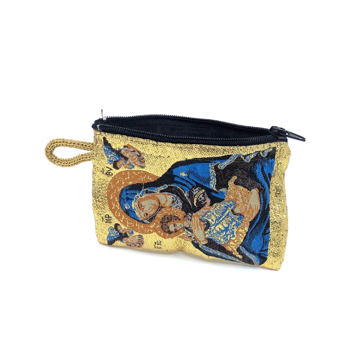 Retro Pochette religiosa della Madonna delle Ombre blu piccola - Galleria Mariana