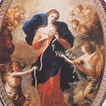 Cuadro ovalado de madera de Nuestra Señora Scioglinodi