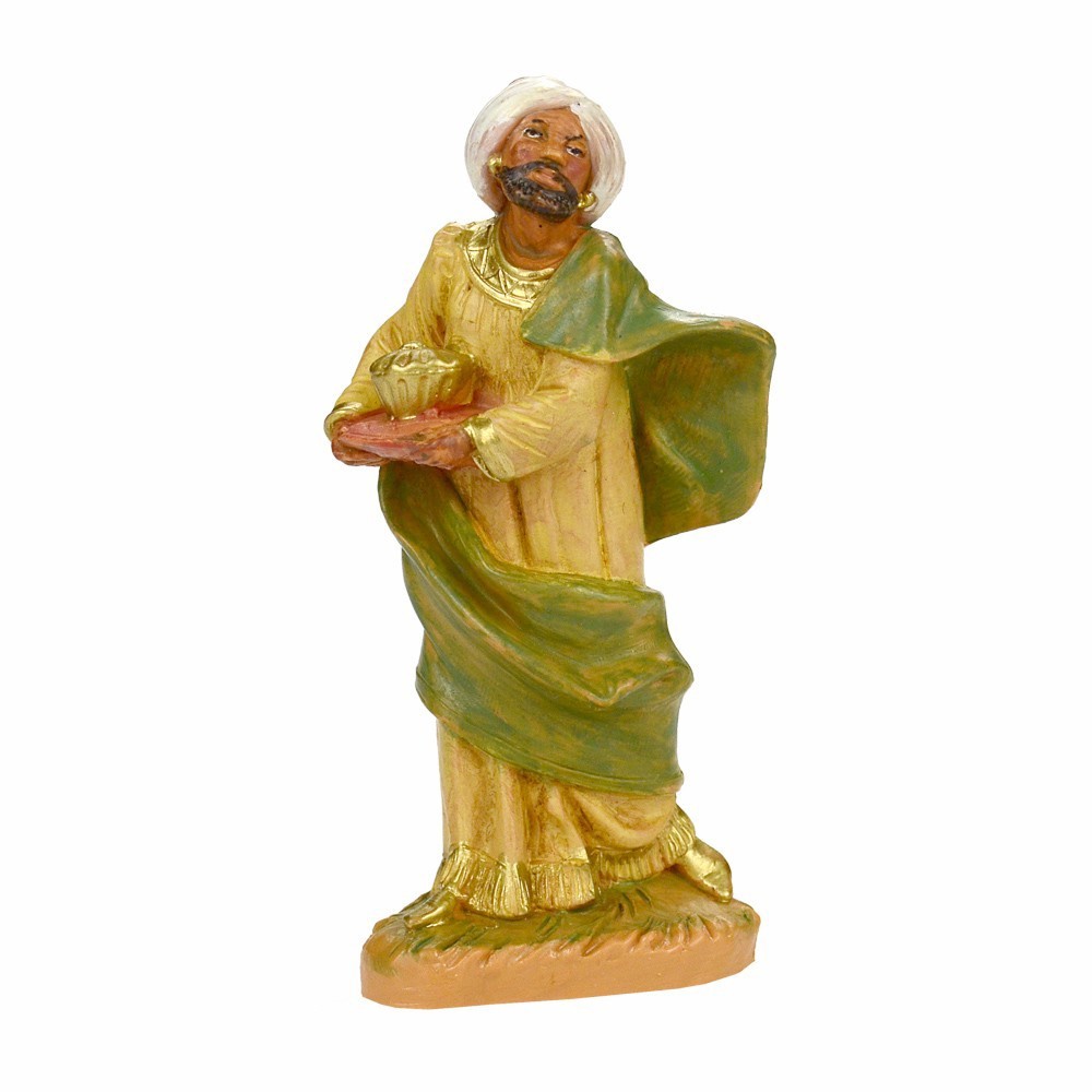 Re moro Baldassarre dei Re Magi n. 96 per presepe Fontanini di 9,5 cm - Galleria Mariana