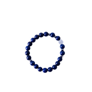 Rosario bracciale con agata brasiliana lapis blu da 9 mm - Galleria Mariana