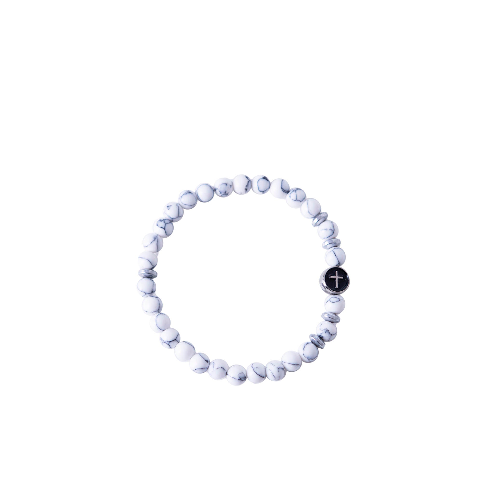 Rosario bracciale con agata brasiliana turchese bianco da 6 mm - Galleria Mariana