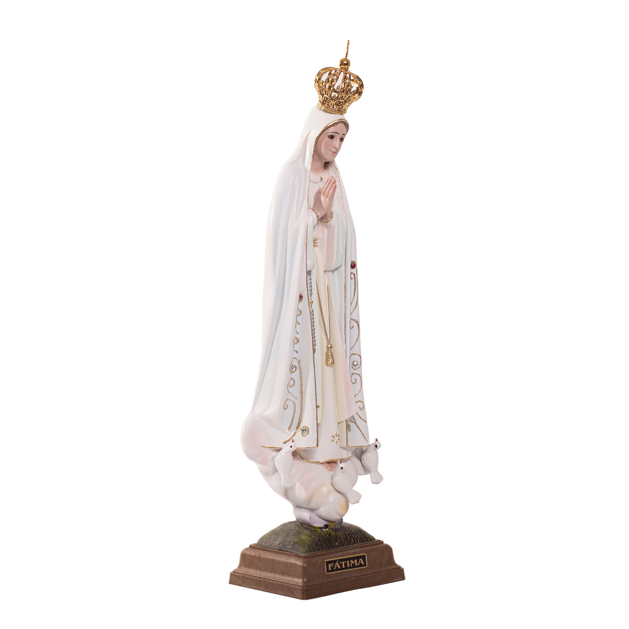 Particolare Statua della Madonna di Fatima 25 cm - Galleria Mariana