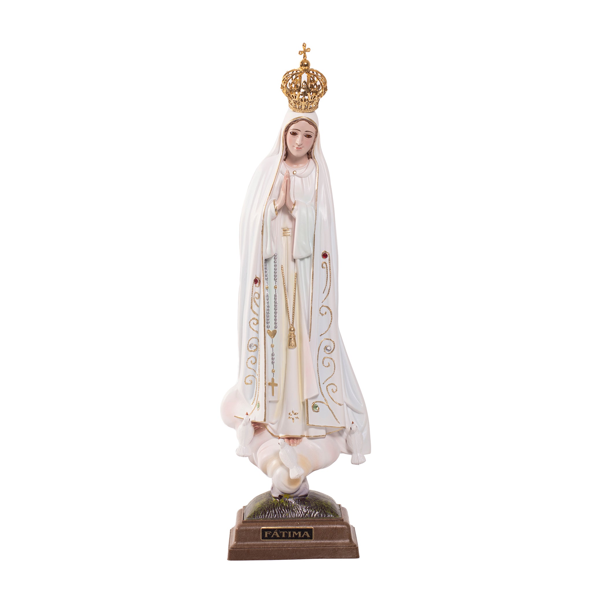 Statua della Madonna di Fatima 25 cm - Galleria Mariana