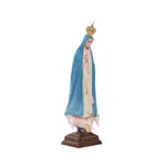 Particolare Statua segnatempo della Madonna di Fatima 25 cm - Galleria Mariana