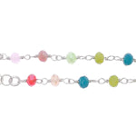 Bracciale Icona Madonnas Classico rodio pietre multicolor rosa - Galleria Mariana