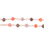 Bracciale Icona Madonnas Classico rosé pietre multicolor arancio - Galleria Mariana