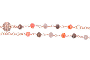 Bracciale Icona Madonnas Classico rosé pietre multicolor arancio - Galleria Mariana