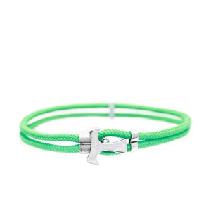 Bracciale Icona VINCULUM FIDEI tessuto verde - Galleria Mariana