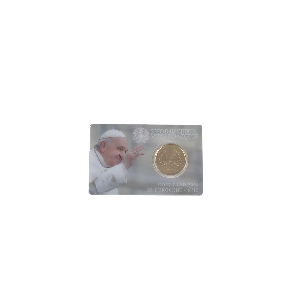 Coincard n. 15 moneta Vaticano 50 centesimi euro anno 2024 - Galleria Mariana