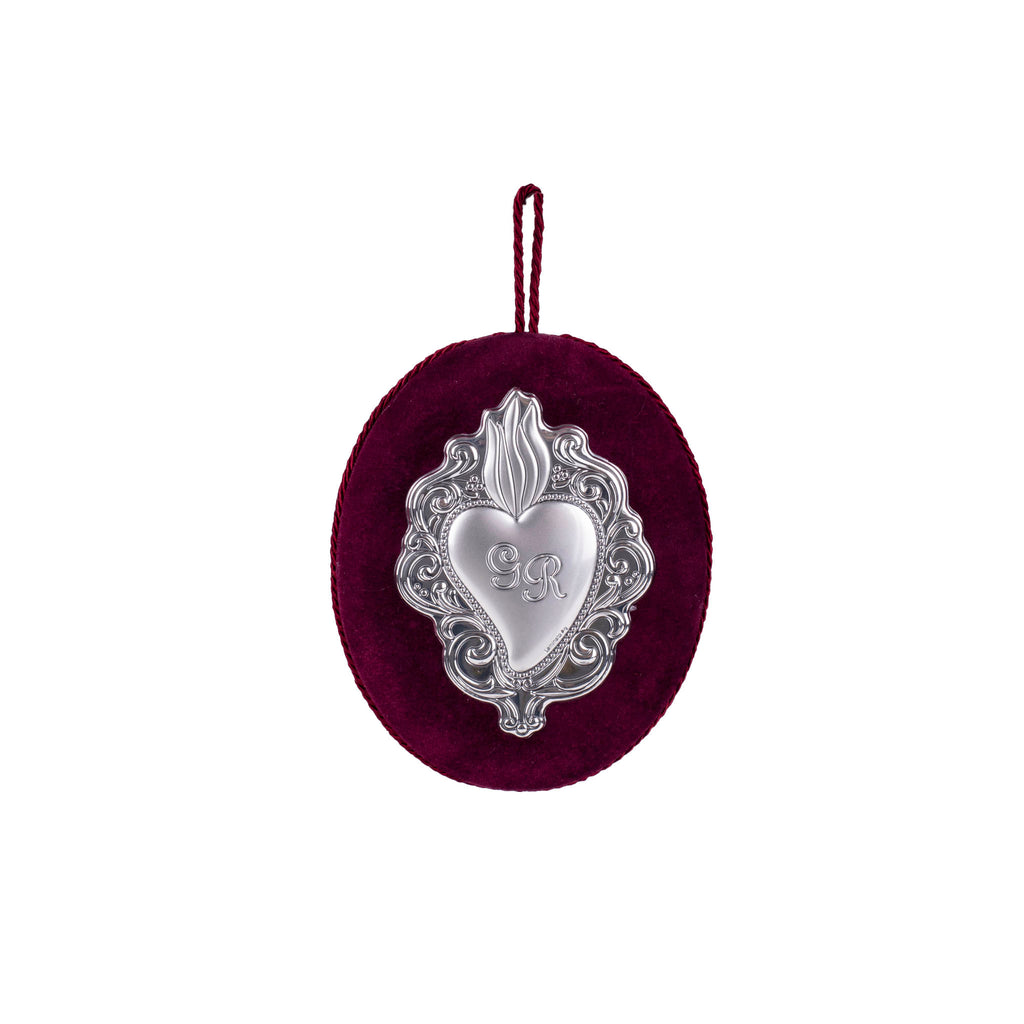 Cuore Votivo Ex Voto ovale in argento - Galleria Mariana