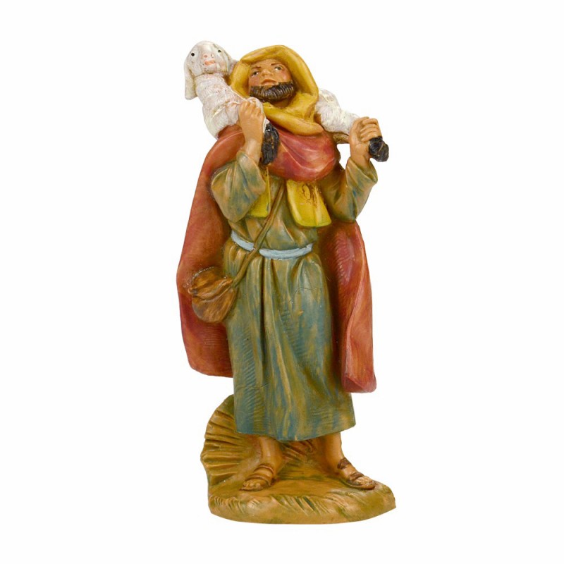 Pastore con agnello n. 922 per presepe Fontanini di 9,5 cm - Galleria Mariana