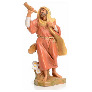 Pastore con corno n. 51 per presepe Fontanini di 6,5 cm - Galleria Mariana