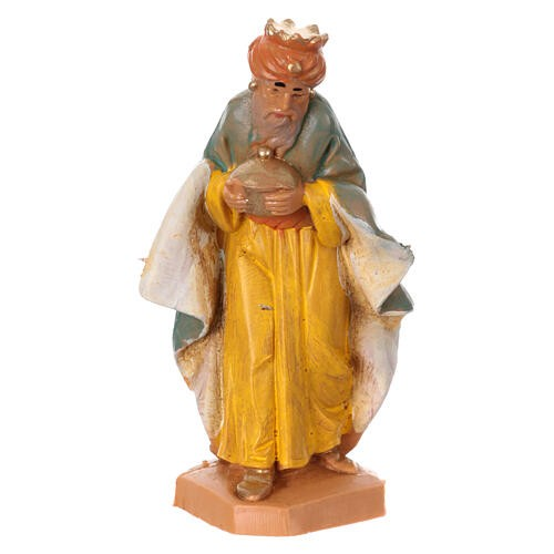 Re Magio mulatto n. 8 per presepe Fontanini di 6,5 cm - Galleria Mariana