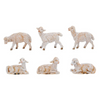 Set di 6 pecore per presepe Fontanini di 9,5 cm - Galleria Mariana