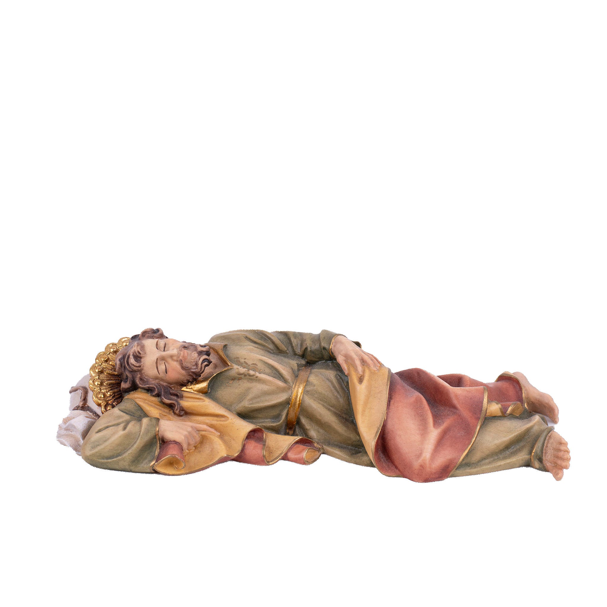 Statua in legno di ulivo di San Giuseppe dormiente - Galleria Mariana