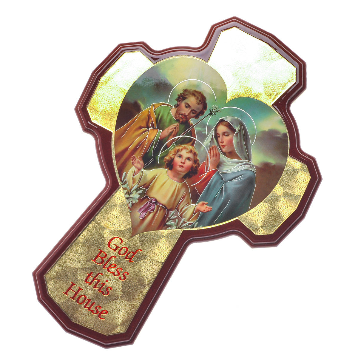 Crocifisso Sacra Famiglia da parete - 30 cm - Holyfamily