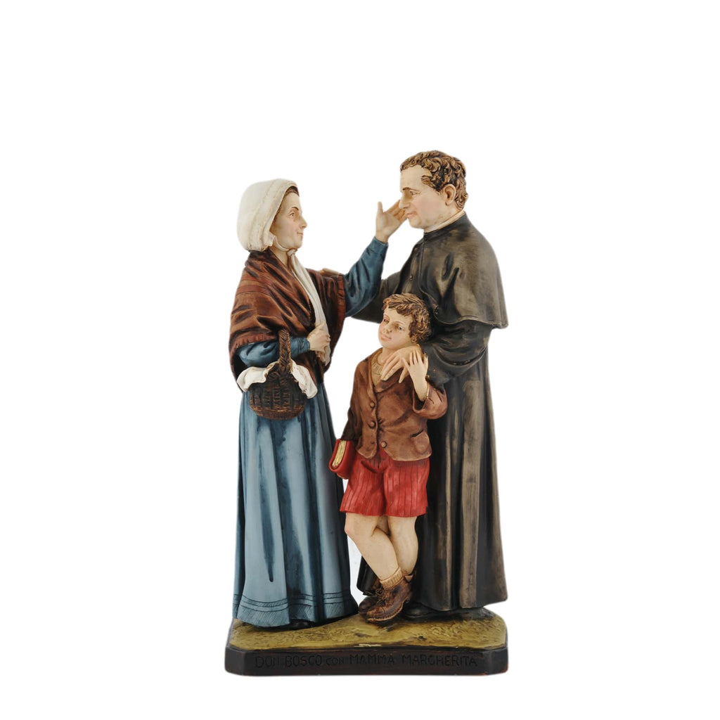 Statue of Saint Giovanni Bosco with mother Margherita - Galleria Mariana