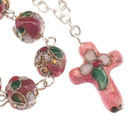 Particolare Bracciale cloisonné rosa - Galleria Mariana