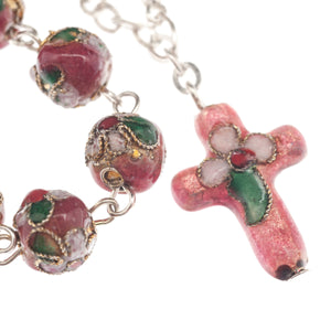 Particolare Bracciale cloisonné rosa - Galleria Mariana