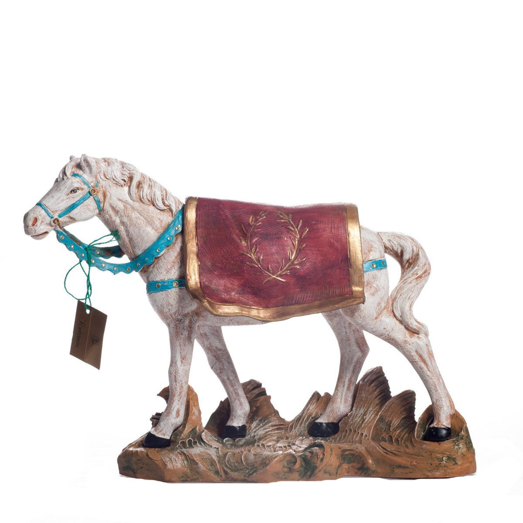 Cavallo bianco n. 367c per presepi Fontanini di 19 cm - Galleria Mariana